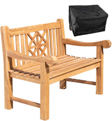 Teakbank Florida 120 cm mit Abdeckhaube - teak