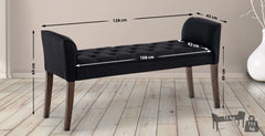 Chaiselongue Cleopatra, antik-dunkel - schwarz
