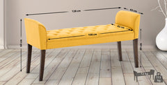 Chaiselongue Cleopatra, antik-dunkel - gelb
