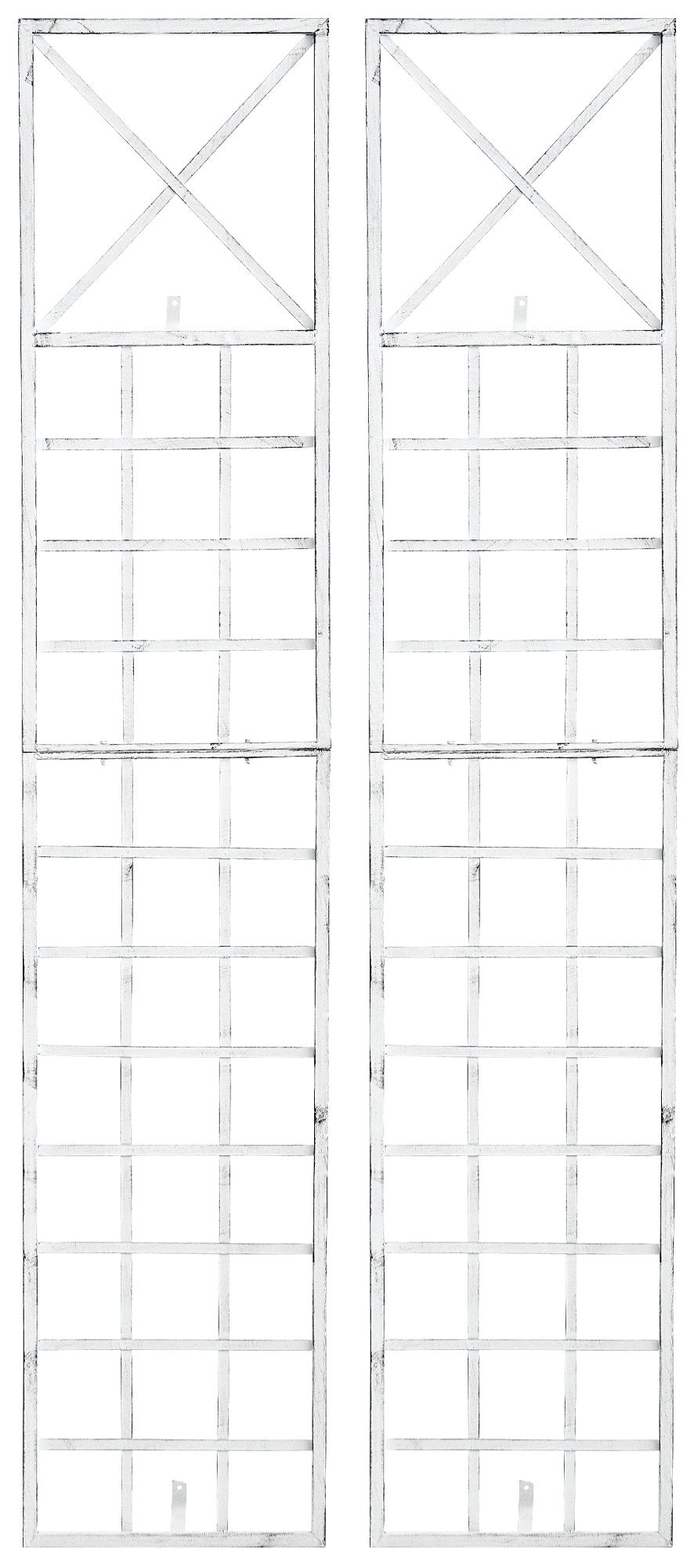 2er Set Rankgitter Trigo - antik wei� by Dropshipping-Europe – Rosenb�gen
