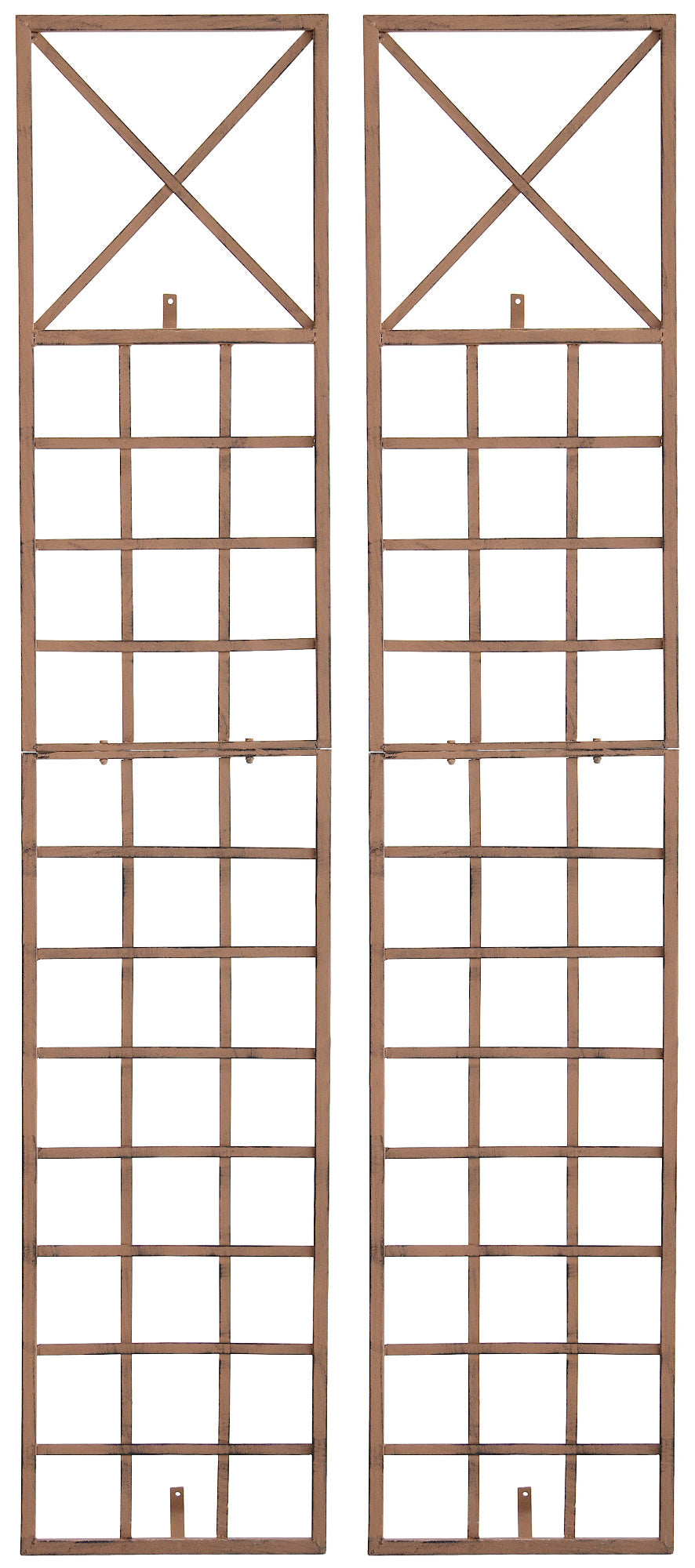2er Set Rankgitter Trigo - antik braun by Dropshipping-Europe – Rosenb�gen