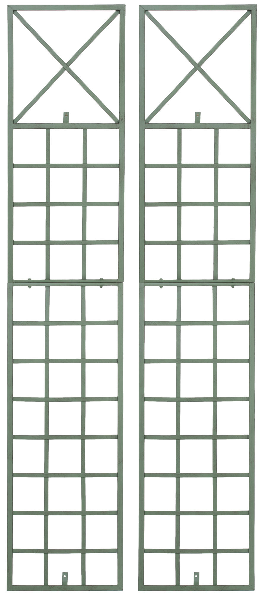 2er Set Rankgitter Trigo - antik-gr�n by Dropshipping-Europe – Rosenb�gen