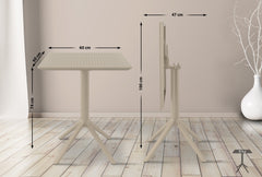 Klapptisch Sky eckig - taupe