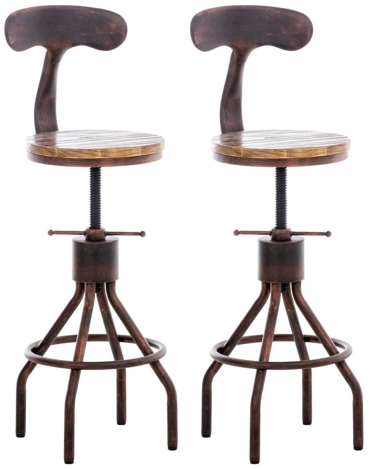2er Set Barhocker Hanam - bronze