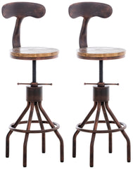2er Set Barhocker Hanam - bronze