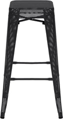 4er Set Barhocker Fletcher - schwarz