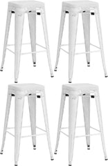 4er Set Barhocker Fletcher - wei�