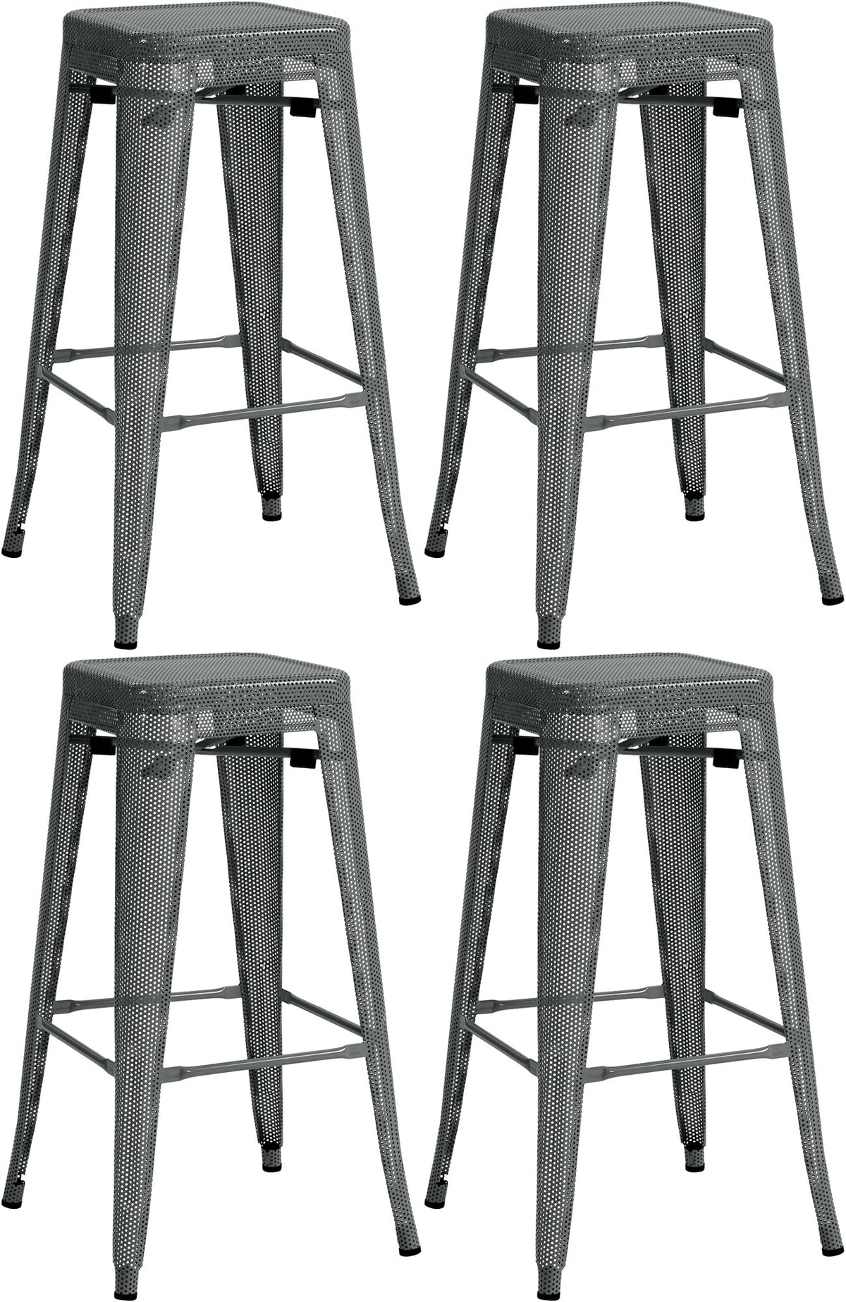 4er Set Barhocker Fletcher - grau