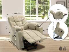 Sessel Andover Kunstleder - creme