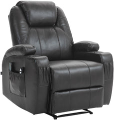 Sessel Hepler mit Massagefunktion Kunstleder - braun