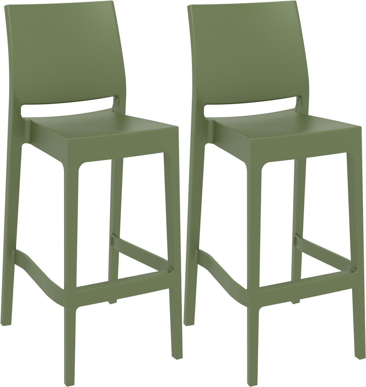2er Set Barhocker Maya - oliv