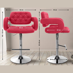Barhocker Dublin STOFF C - rot - InfinityMarket