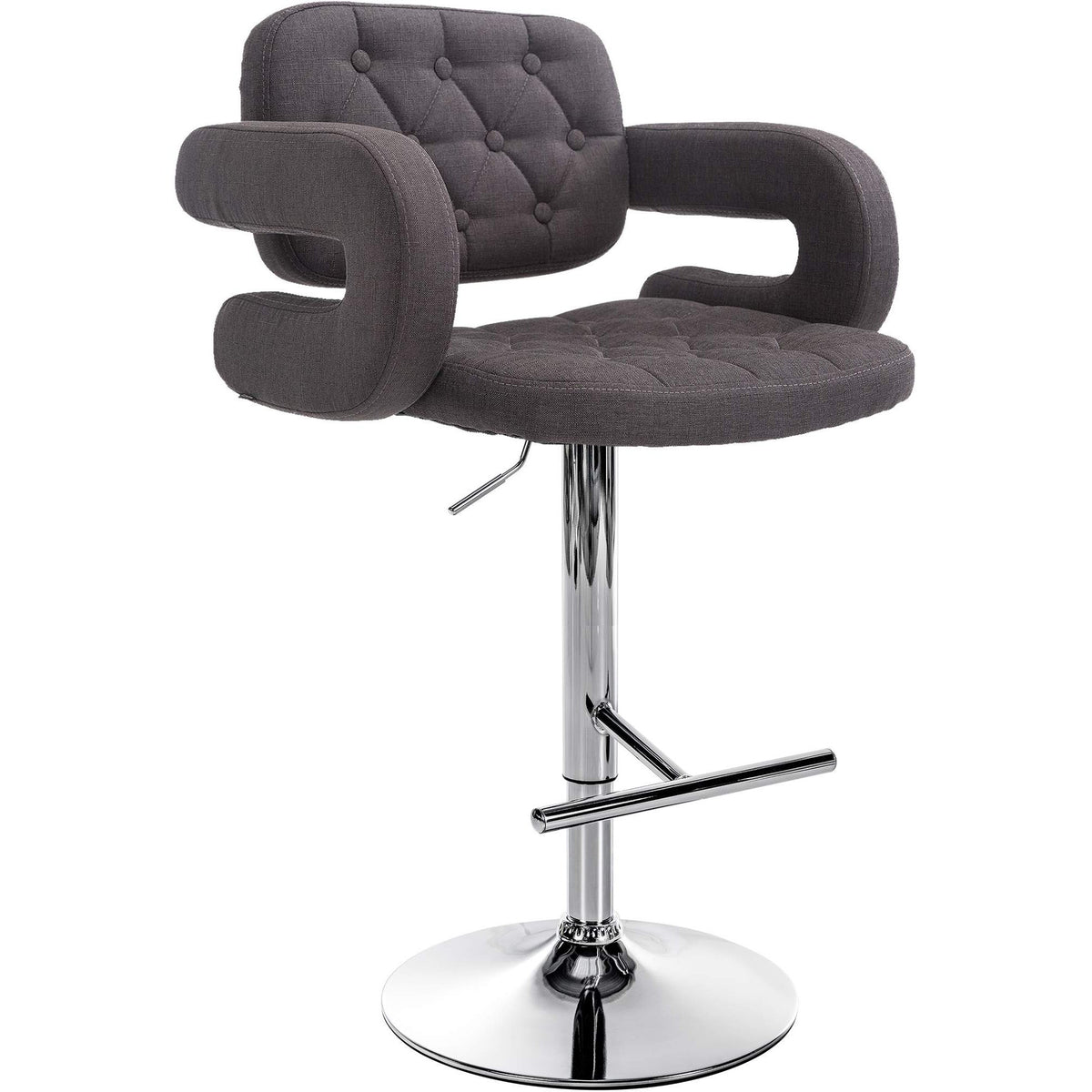 Barhocker Dublin STOFF C - dunkelgrau - InfinityMarket