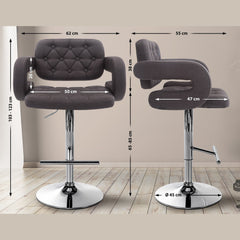 Barhocker Dublin STOFF C - dunkelgrau - InfinityMarket