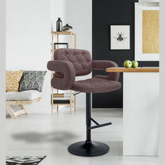 Barhocker Dublin STOFF schwarz - braun