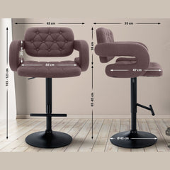 Barhocker Dublin STOFF schwarz - braun