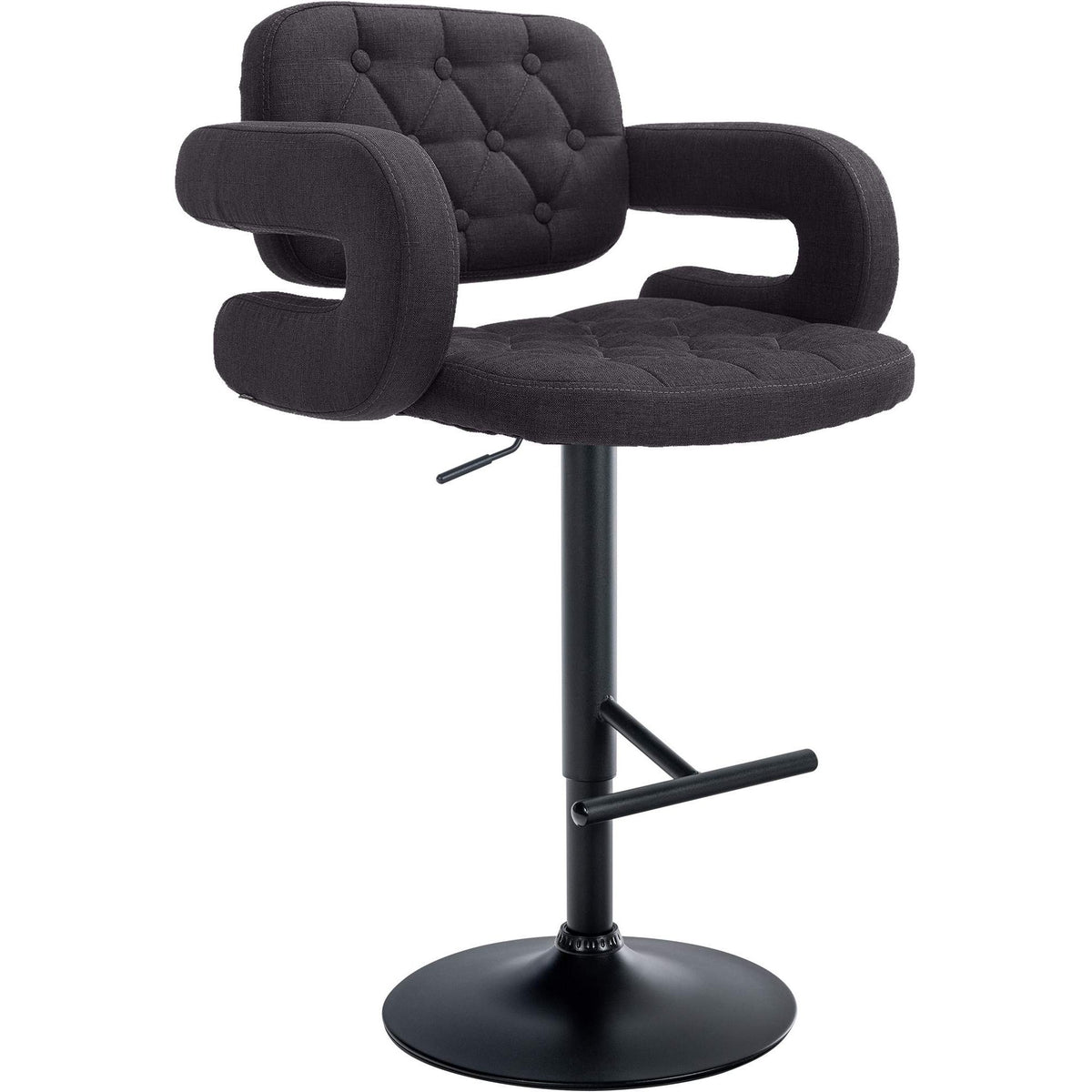 Barhocker Dublin STOFF schwarz - schwarz