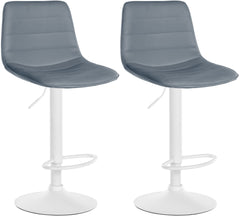 2er Set Barhocker Lex Kunstleder W - grau