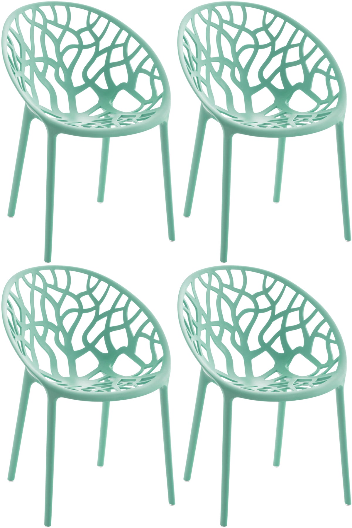 4er Set Stuhl Hope - hellgr�n