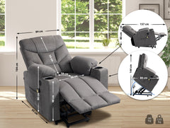 Sessel Andover Stoff - grau