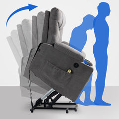 Sessel Andover Stoff - grau