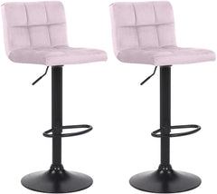 2er Set Barhocker Feni Samt - rosa by Dropshipping-Europe – Barhocker