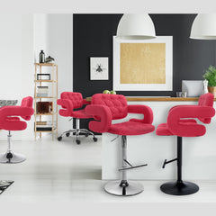 Arbeitshocker Dublin Stoff - rot
