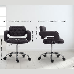Arbeitshocker Dublin Stoff - schwarz