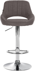 2er Set Barhocker Milet Stoff C - dunkelgrau