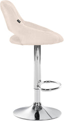2er Set Barhocker Milet Stoff C - creme