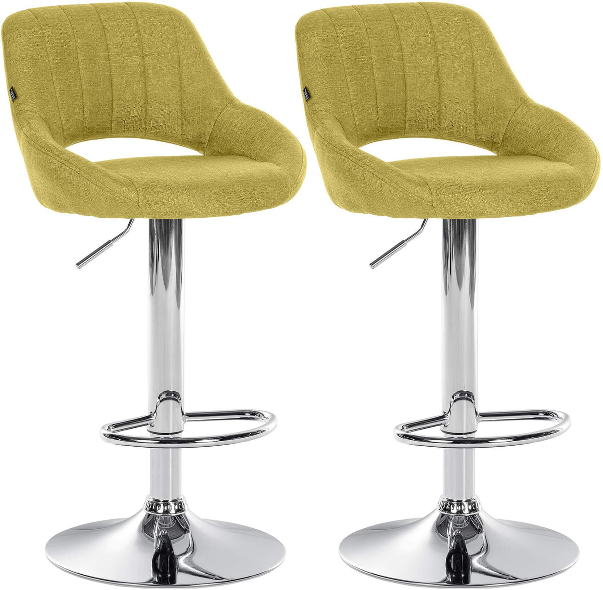 2er Set Barhocker Milet Stoff C - gr�n