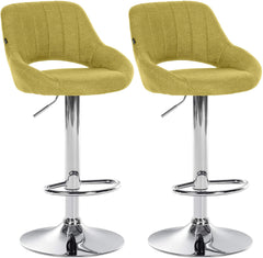 2er Set Barhocker Milet Stoff C - gr�n