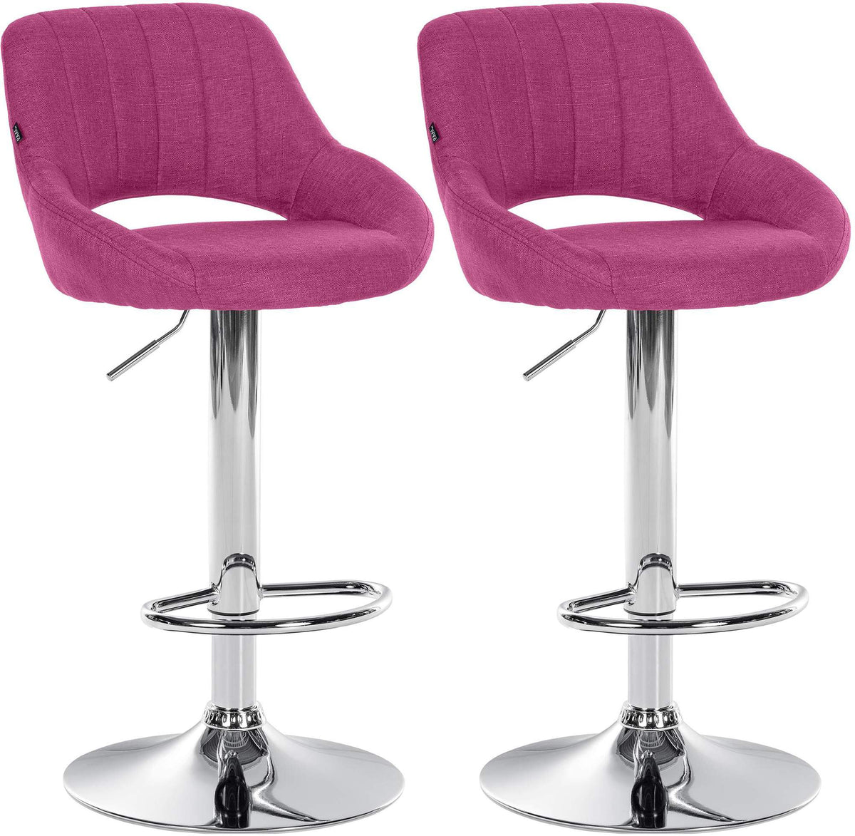 2er Set Barhocker Milet Stoff C - lila