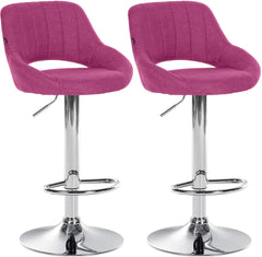 2er Set Barhocker Milet Stoff C - lila