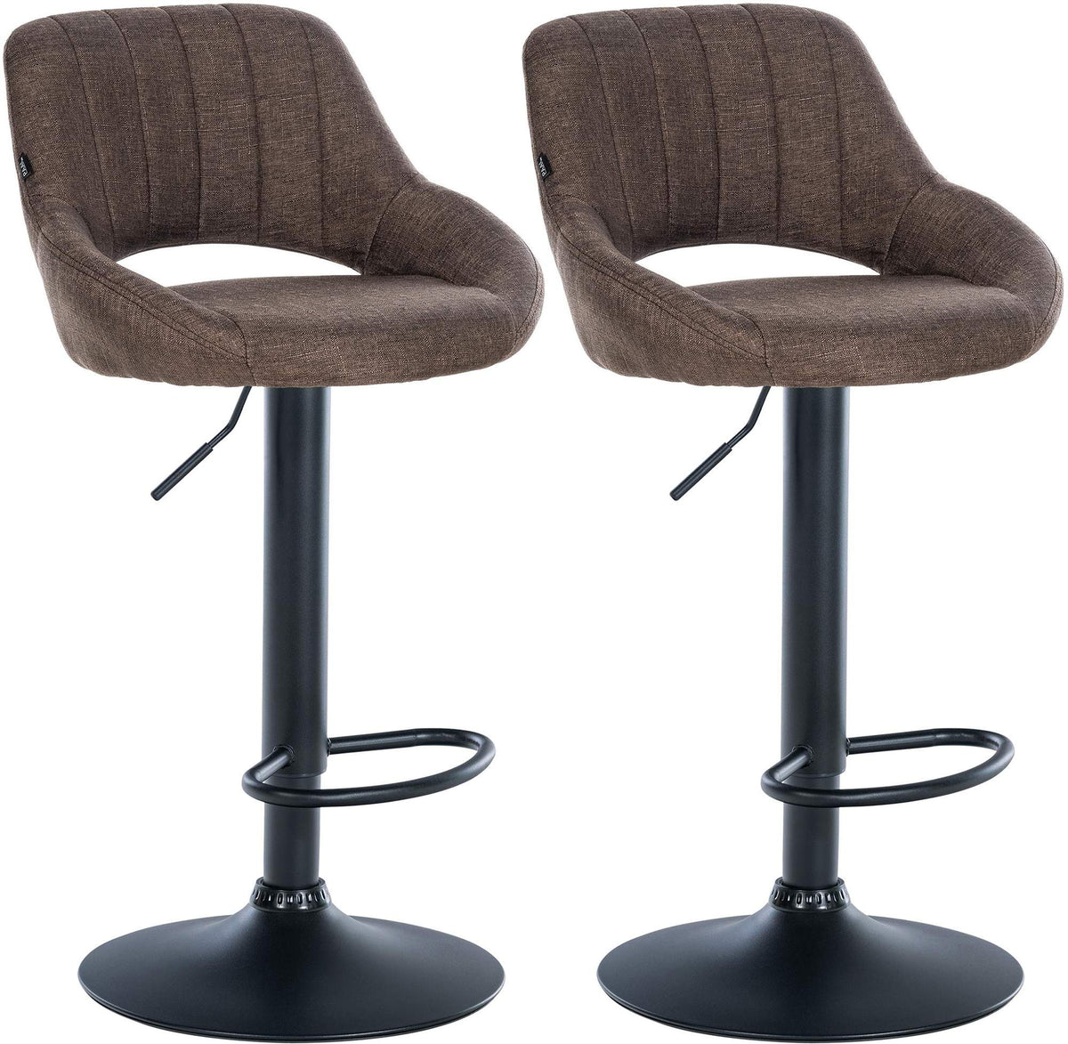 2er Set Barhocker Milet Stoff B - braun