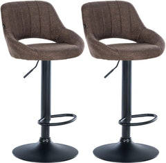 2er Set Barhocker Milet Stoff B - braun