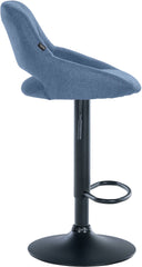 2er Set Barhocker Milet Stoff B - blau