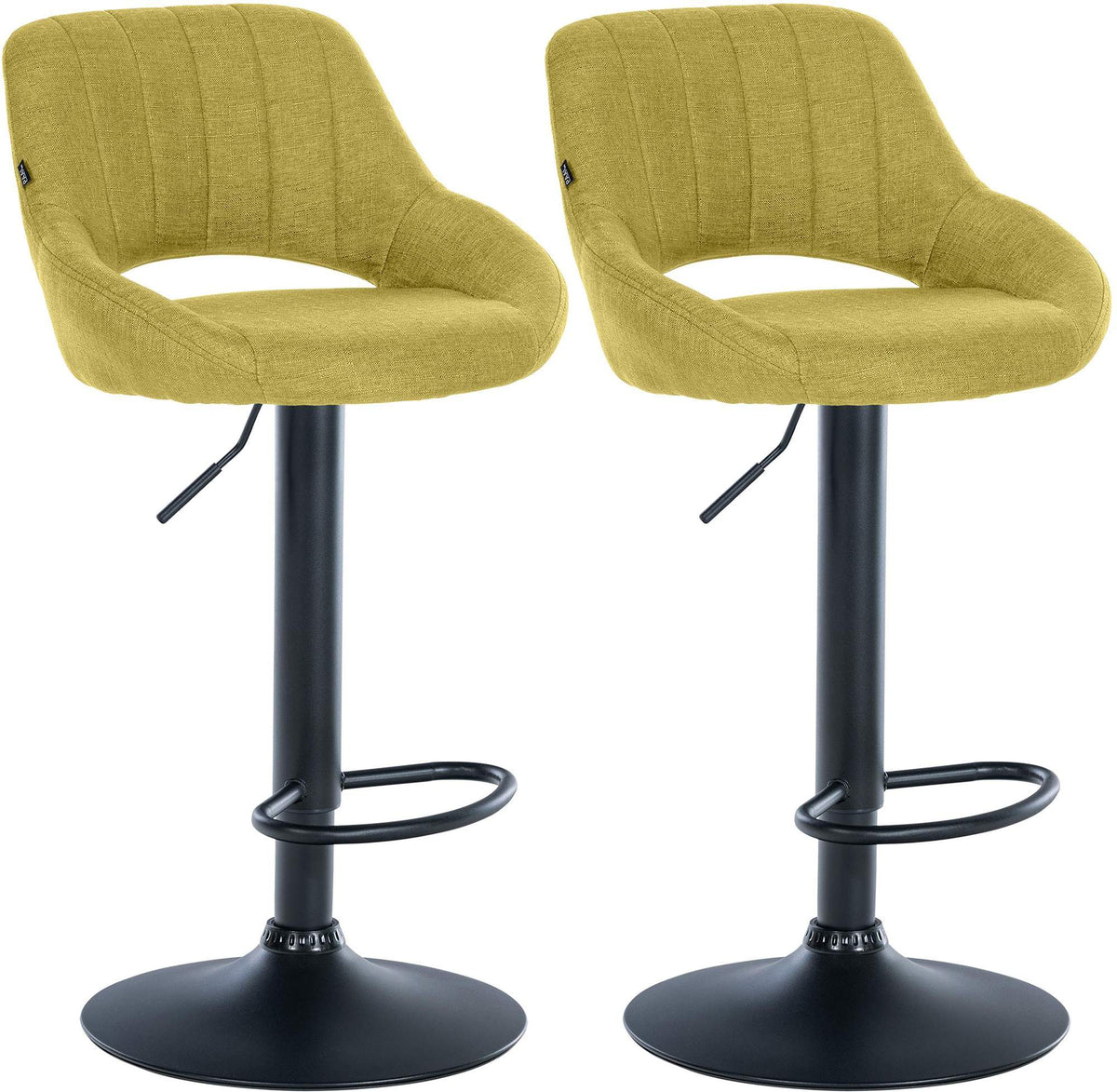 2er Set Barhocker Milet Stoff B - gr�n