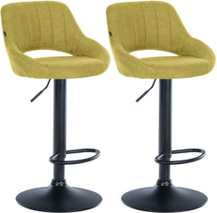 2er Set Barhocker Milet Stoff B - gr�n