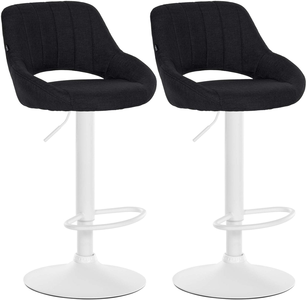 2er Set Barhocker Milet Stoff W - schwarz