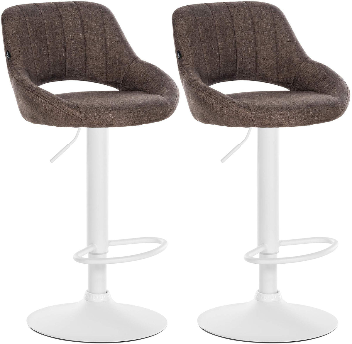 2er Set Barhocker Milet Stoff W - braun