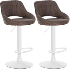 2er Set Barhocker Milet Stoff W - braun