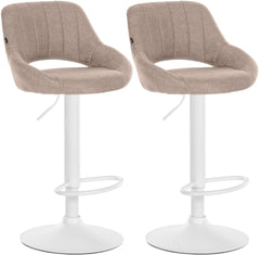 2er Set Barhocker Milet Stoff W - taupe