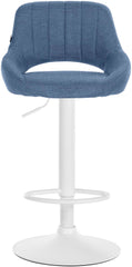 2er Set Barhocker Milet Stoff W - blau