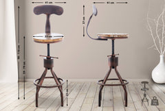 2er Set Barhocker Hanam - bronze