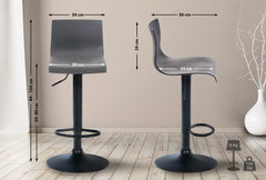 Barhocker Hoover B - grau