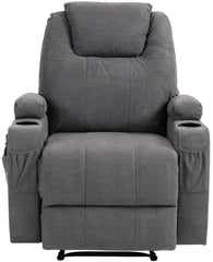 Sessel Hepler mit Massagefunktion Stoff - grau