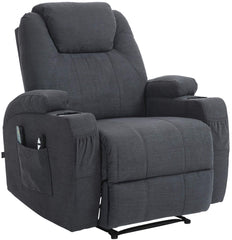 Sessel Hepler mit Massagefunktion Stoff - dunkelgrau