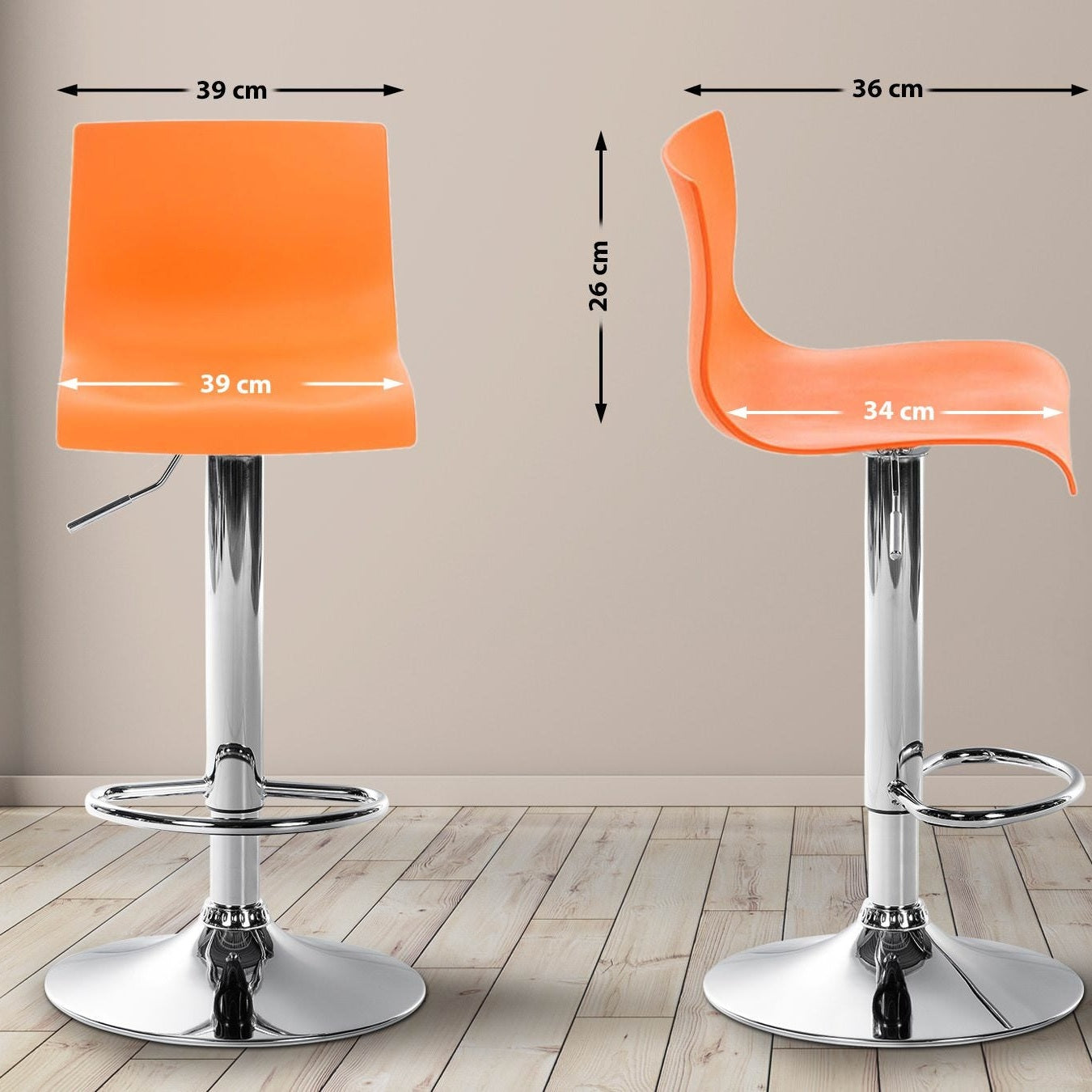 Barhocker Hoover C - orange - InfinityMarket