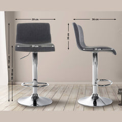 Barhocker Hoover Stoff C - dunkelgrau